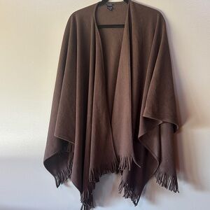 Brown Fringe Shawl